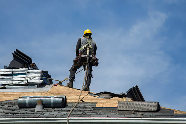 Professional Roofing technician working in Bedrock, CO